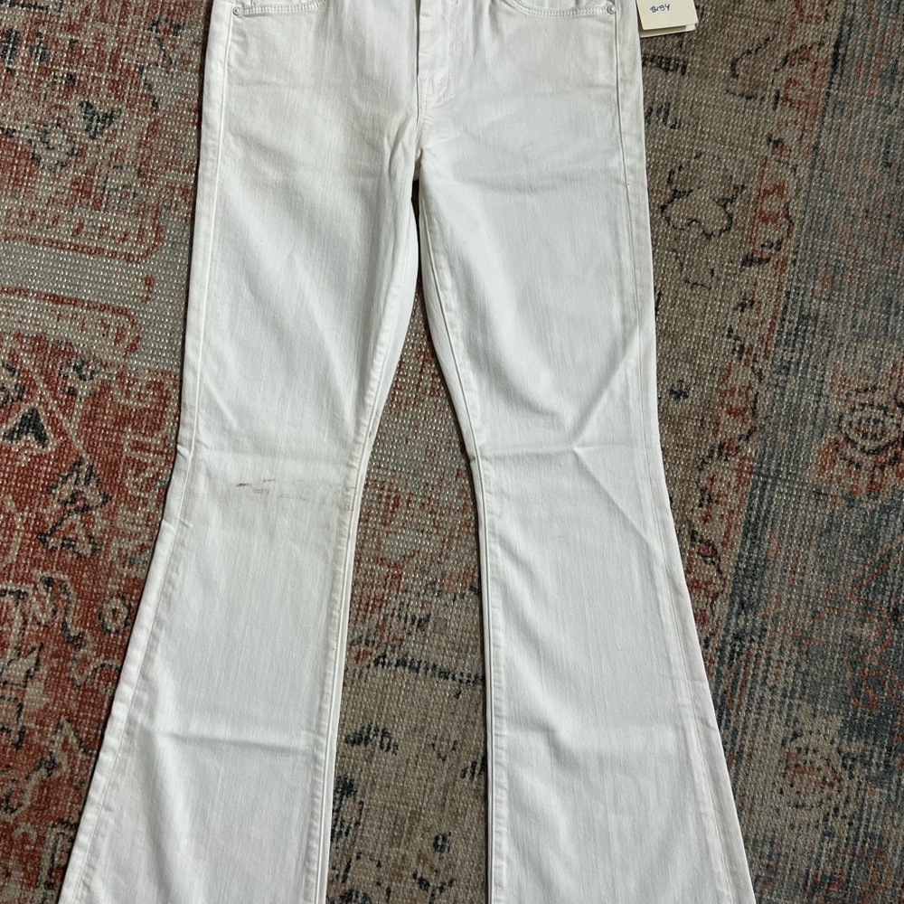 Mother. White Flared Women Jeans